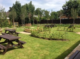 picture of formby library's garden