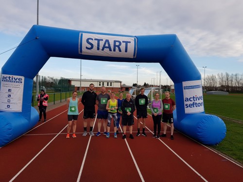 A few people ready to start the 2019 Duathlon