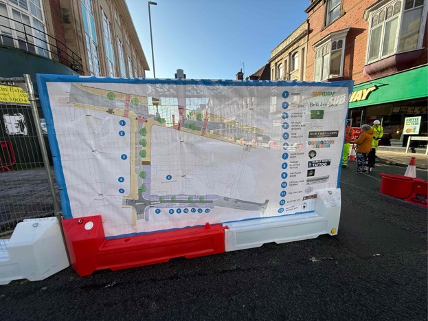 A picture of Les Transformations de Southport Phase 1 site progress in January 2025.