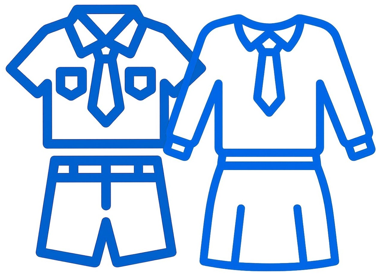 Oultines of school clothes 