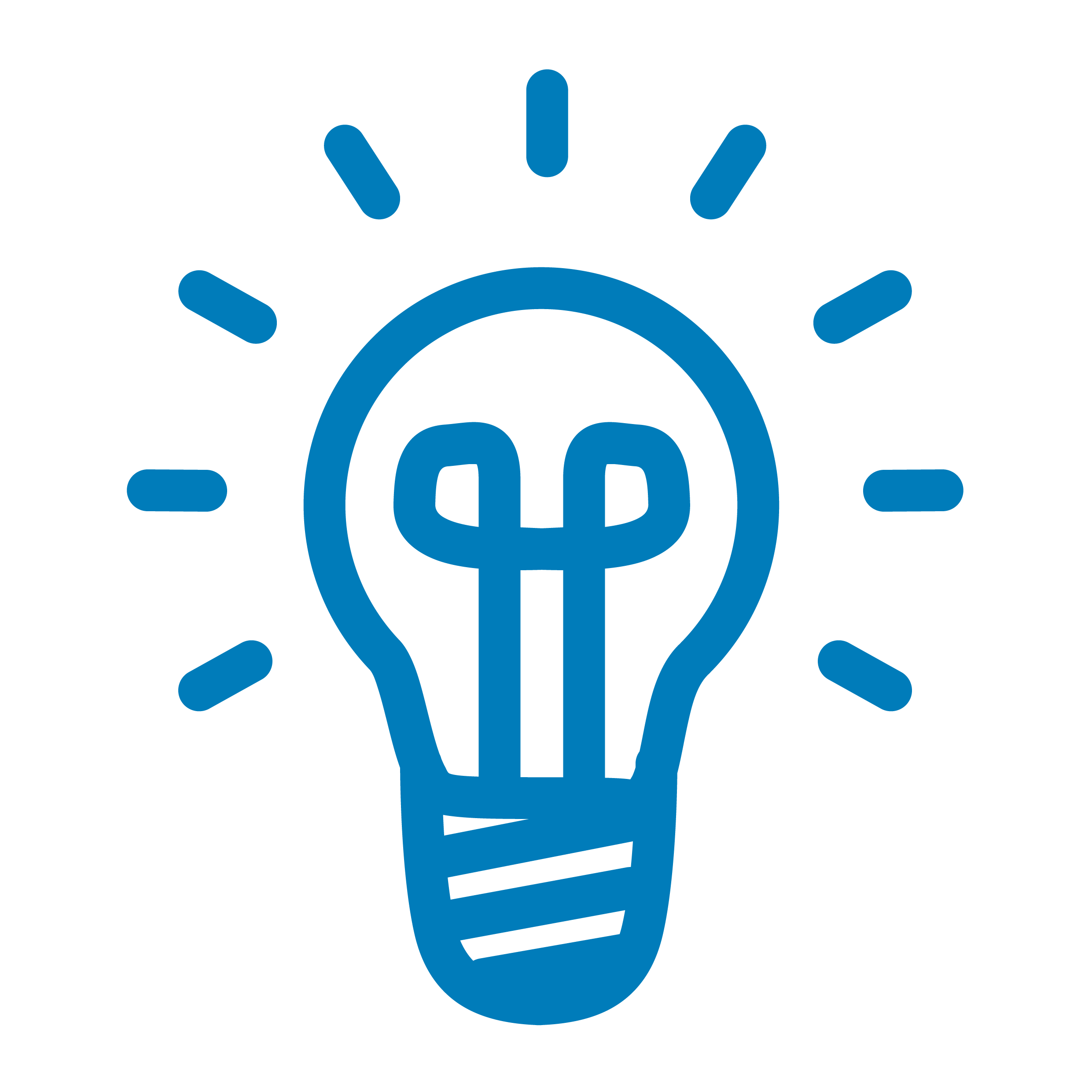 Light bulb icon for energy related topics