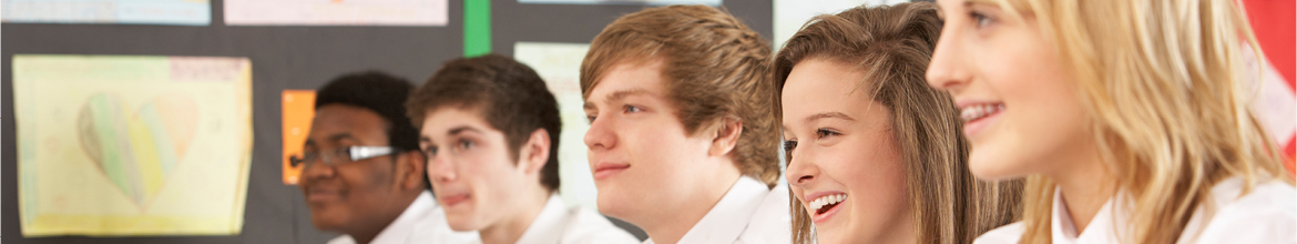 Secondary school pupils in a classroom 