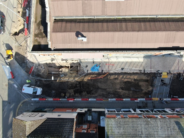 A picture of Les Transformations de Southport Phase 1 site progress in March 2025.