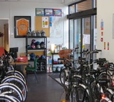 Decorative Image of inside the Southport Cycle Hire centre