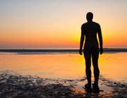 iron man on Crosby beach