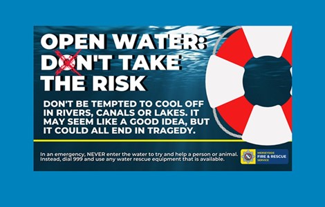 Graphic warning against risks of open water 