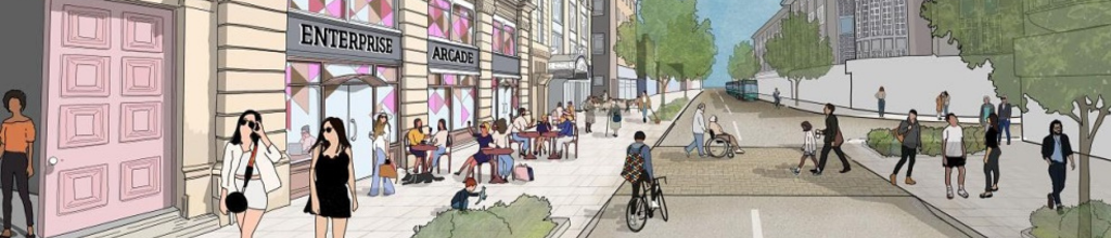 An artist impression of Enterprise Arcade