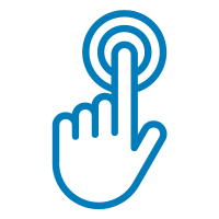 hand with finger pressing button