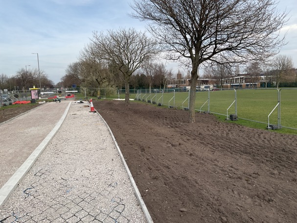 A picture of Maritime Corridor Phase 1 site progress in March 2025.