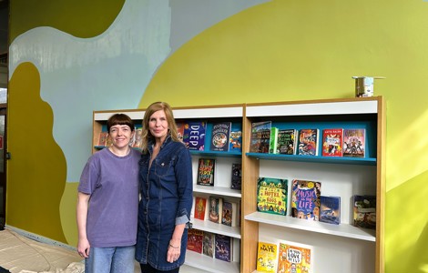 Cllr Liz Dowd and installation artist  Linny Venables