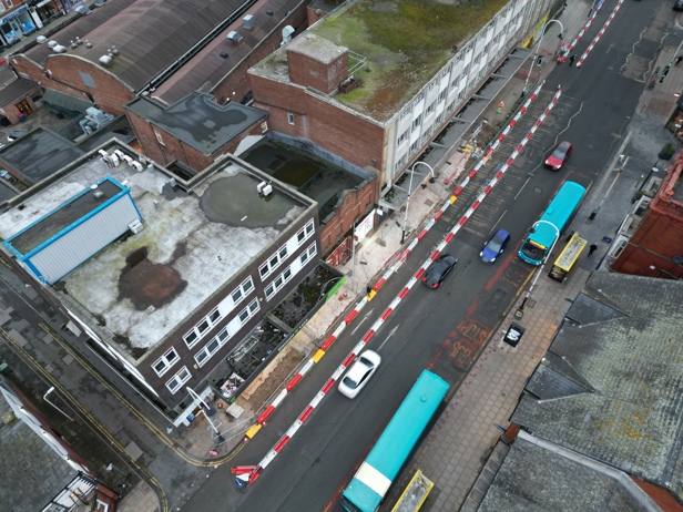 A picture of Les Transformations de Southport Phase 1 site progress in February 2025.
