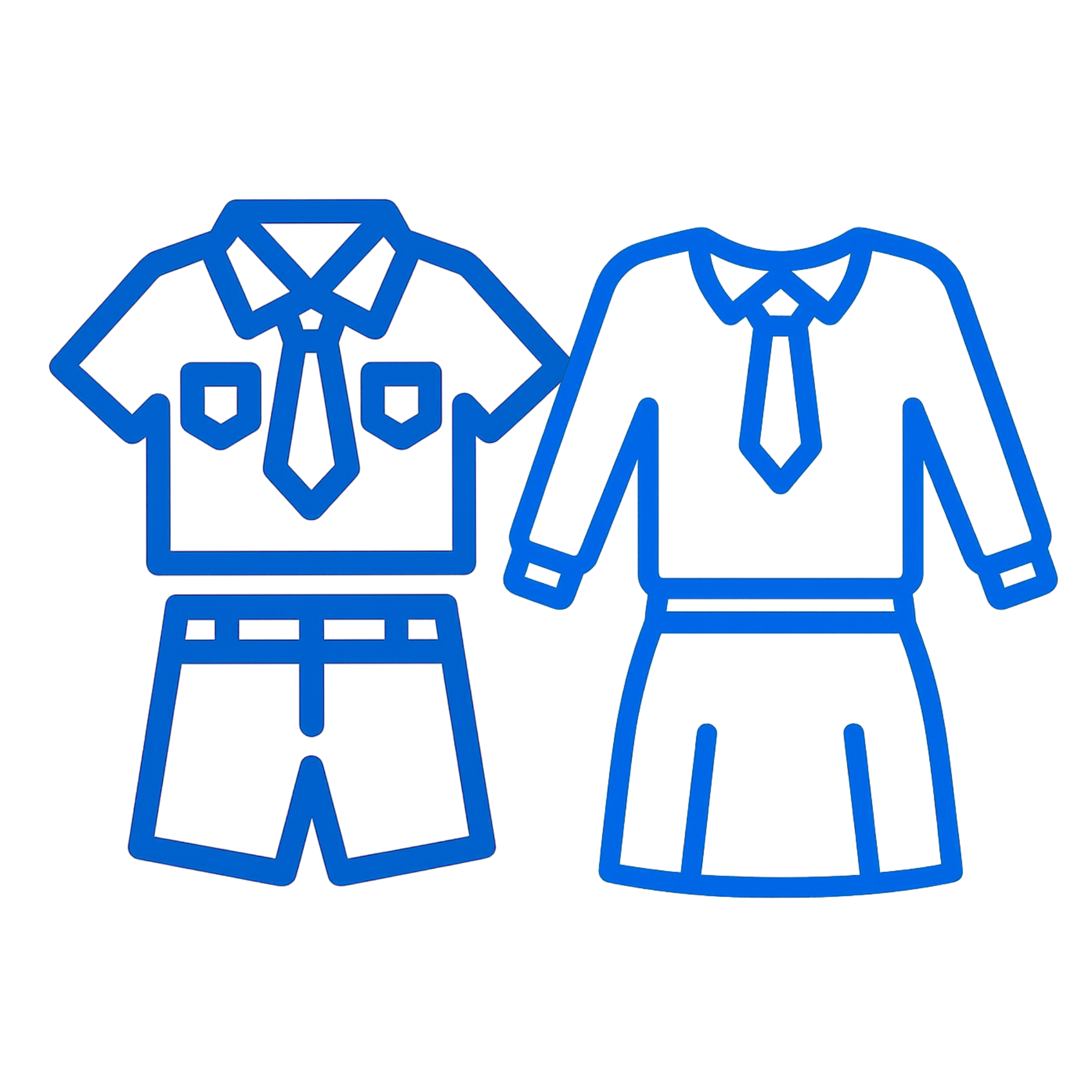 Oultines of school clothes 