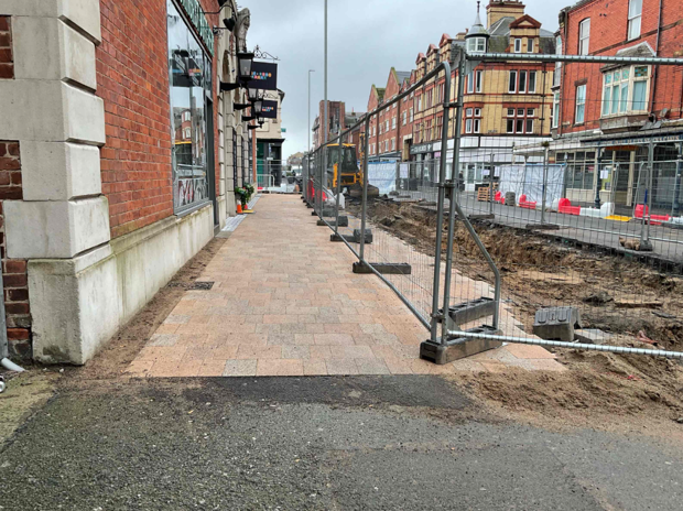 A picture of Les Transformations de Southport Phase 1 site progress in February 2025.