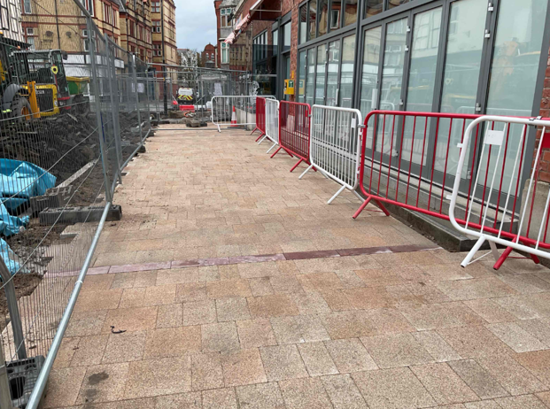 A picture of Les Transformations de Southport Phase 1 site progress in February 2025.
