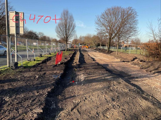 A picture of Maritime Corridor Phase 1 site progress in January 2025.