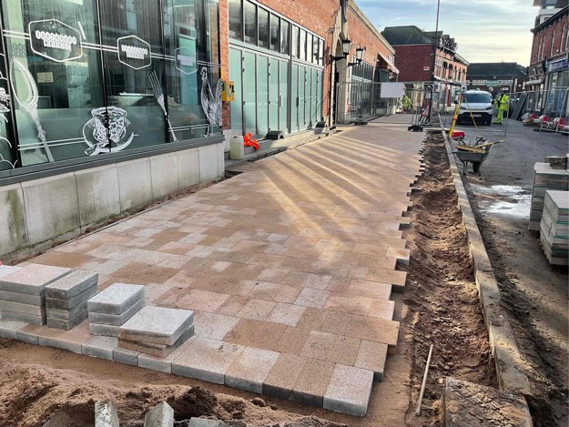 A picture of Les Transformations de Southport Phase 1 site progress in January 2025.