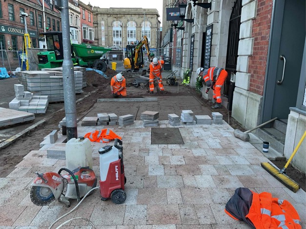 A picture of Les Transformations de Southport Phase 1 site progress in January 2025.