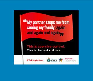 Red Flag Graphic for ‘Taking Action’ campaign
